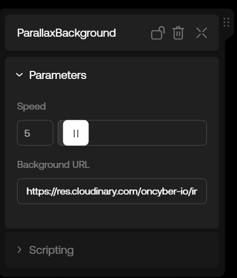 ParallaxBackground Custom Component