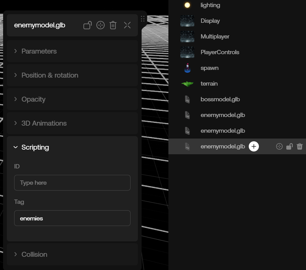 Component Scripting Folder with Tag Field set to enemies